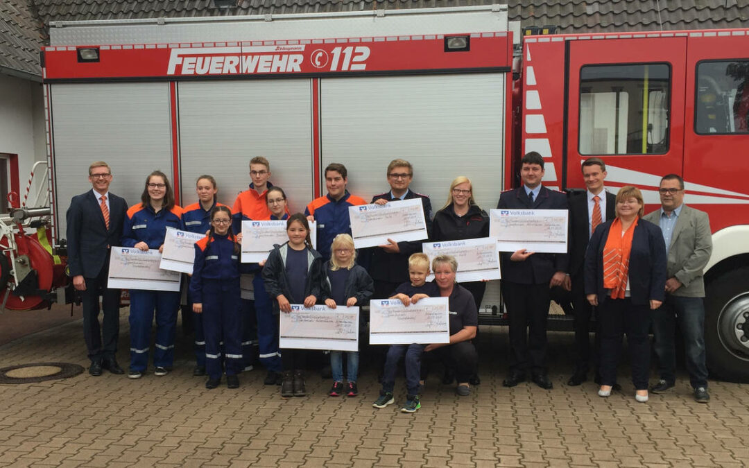 Volksbank unterstützt die Kinder- und Jugendfeuerwehr