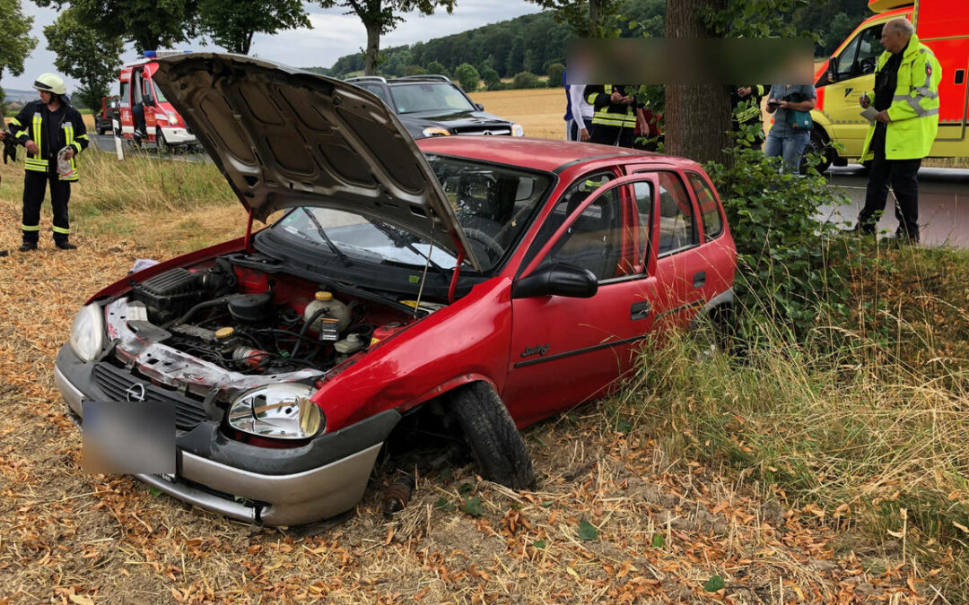 Verkehrsunfall bei Mainzholzen geht glimpflich aus