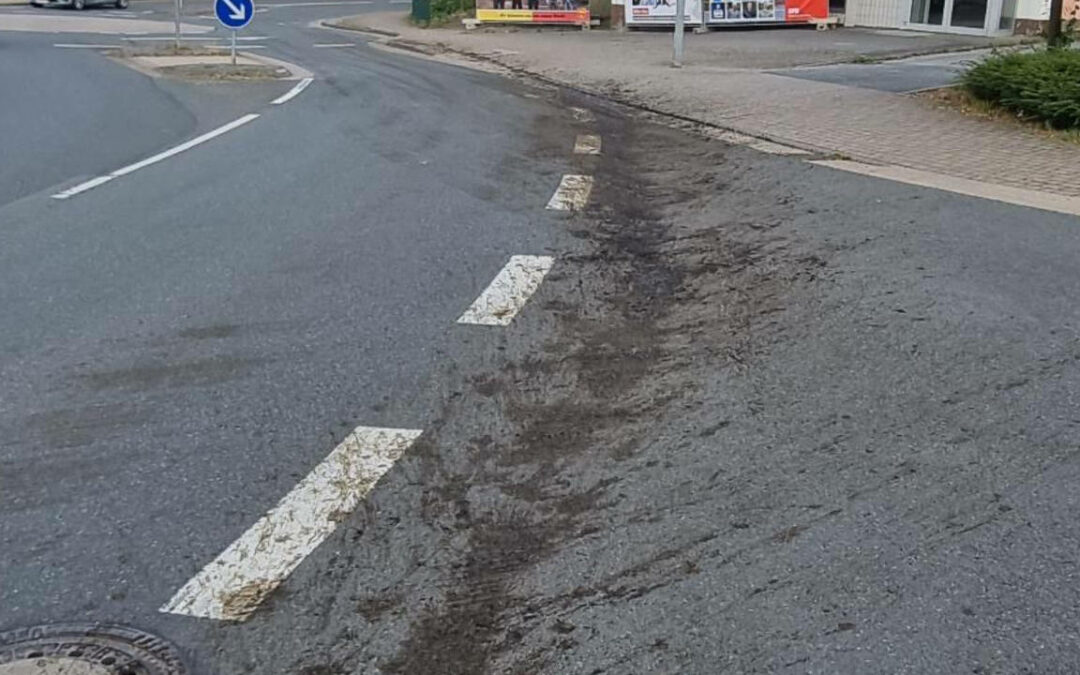 Beseitigung von Gülle im Stadtgebiet