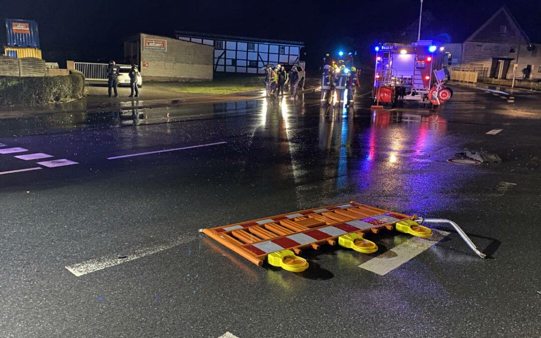 Verkehrsunfall mit Fahrerflucht & Sturmeinsatz