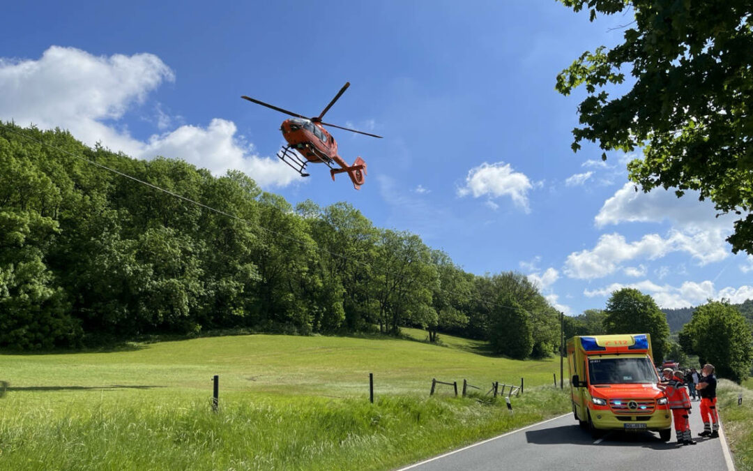 Motorradunfall auf dem Roten Fuchs