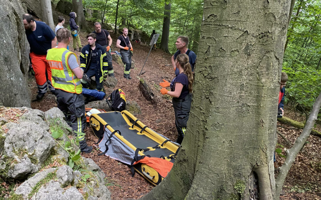 Kletterin stürzt an den Holzener Felsen