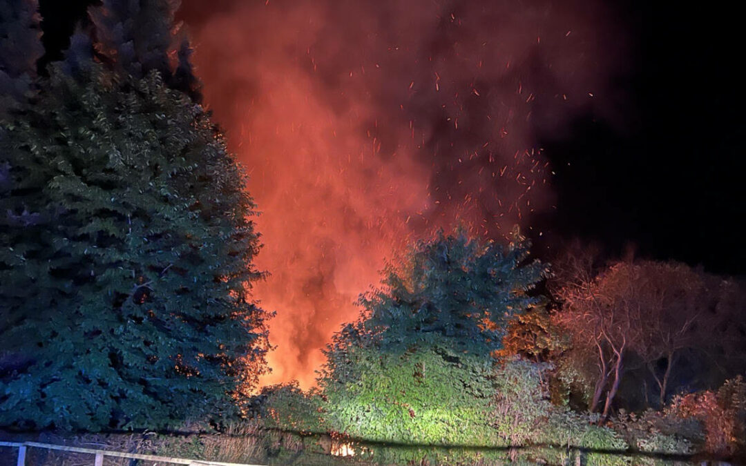 Brand eines Tischlereigebäudes in Holzen