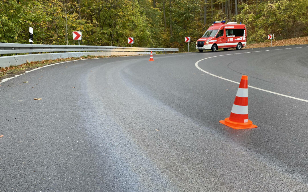 Lange Dieselspuren und Türöffnung