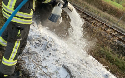 Böschungsbrand an Bahnlinie in Mainzholzen