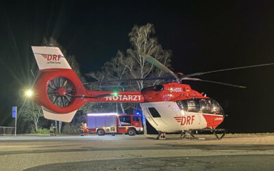 Tragehilfe und Ausleuchtung Hubschrauberlandeplatz