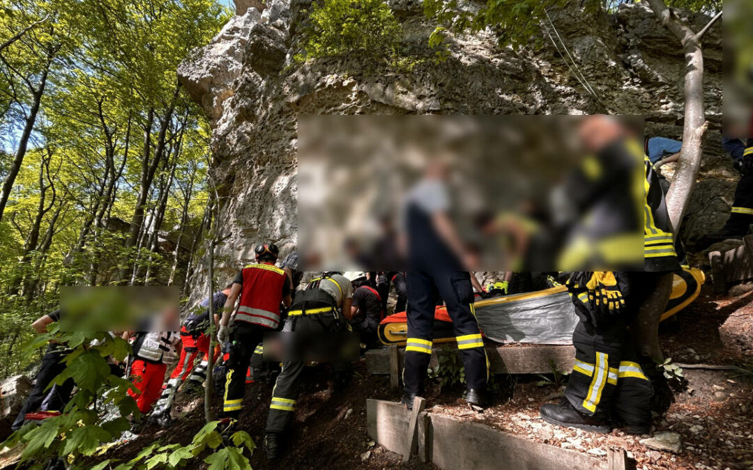 Absturz eines Kletterers am Teufelstrichter