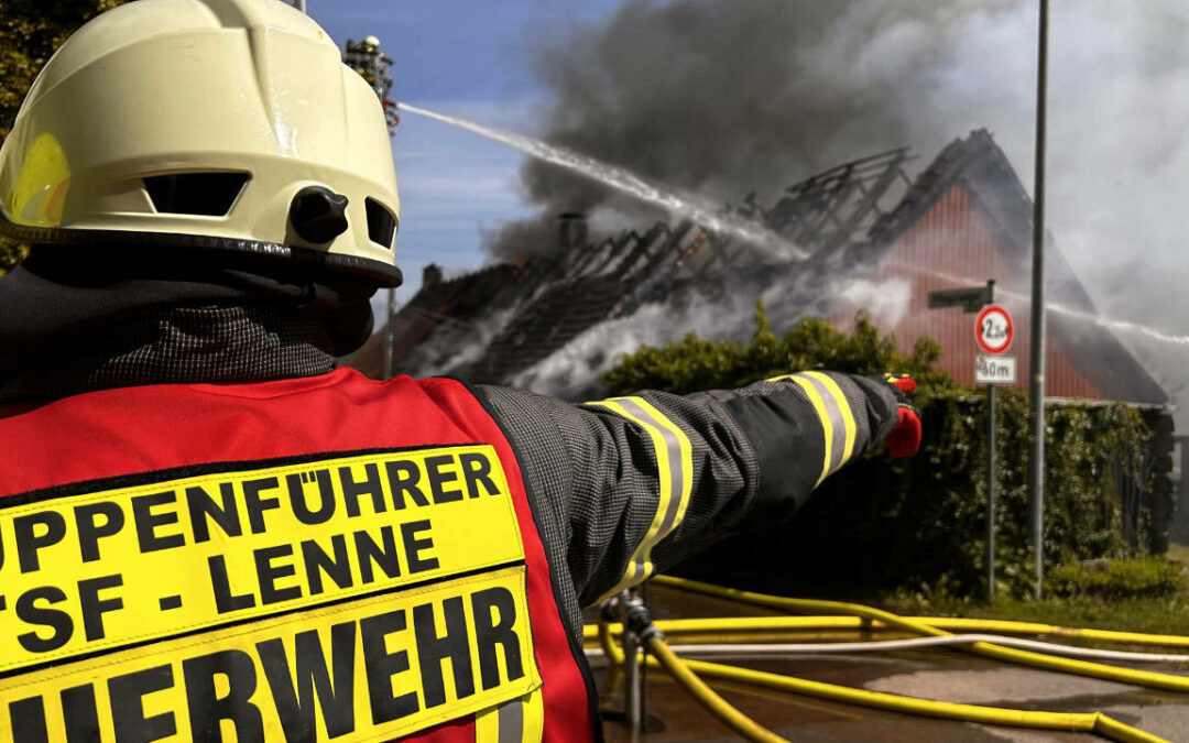 Wohnhausbrand in Lenne