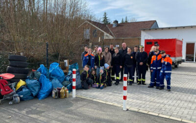 Aktion Saubere Landschaft durch die Kinder- und Jugendfeuerwehr Eschershausen: Gemeinsam gegen wilden Müll