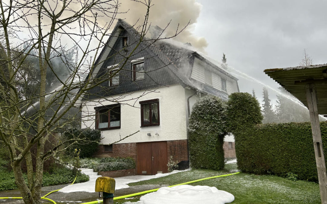 Dachstuhlbrand in Vorwohle