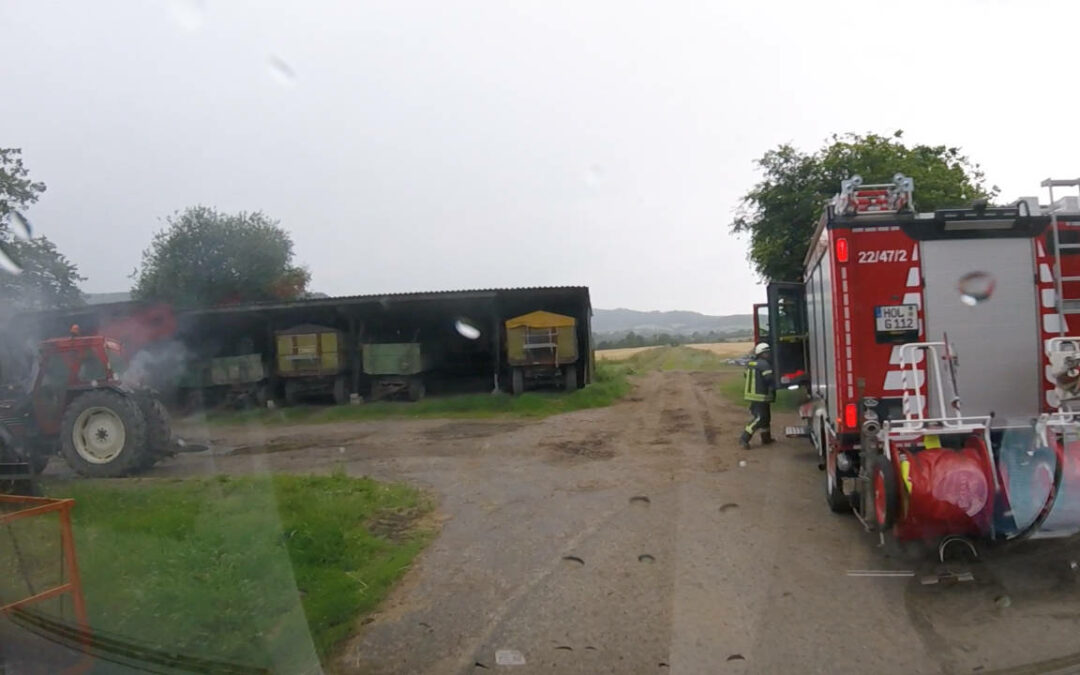 Traktorbrand in Wickensen
