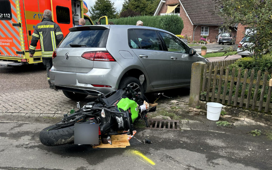 Motorradunfall in der Mühlenstraße