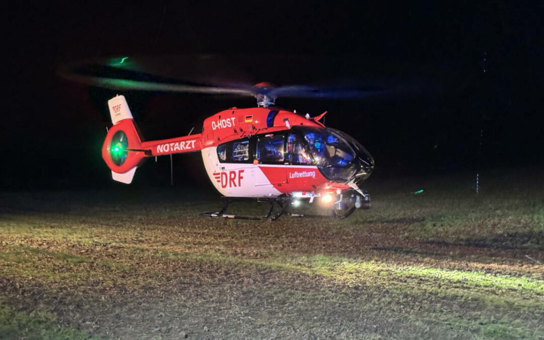 Ausleuchtung Landeplatz Rettungshubschrauber