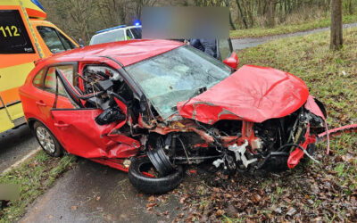Verkehrsunfall auf der B64, Höhe „Schwarze Brücke“