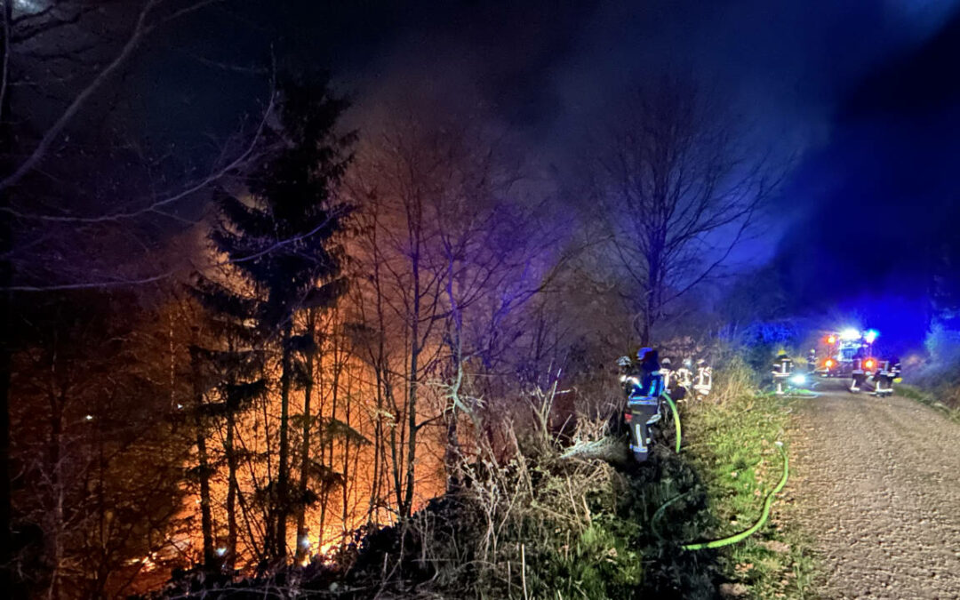 Hellental: Brand einer Grillhütte wird zum Waldbrand