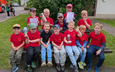 Unsere Löschraben beim 13. Kreispokalwettbewerb der Kinderfeuerwehren in Neuhaus