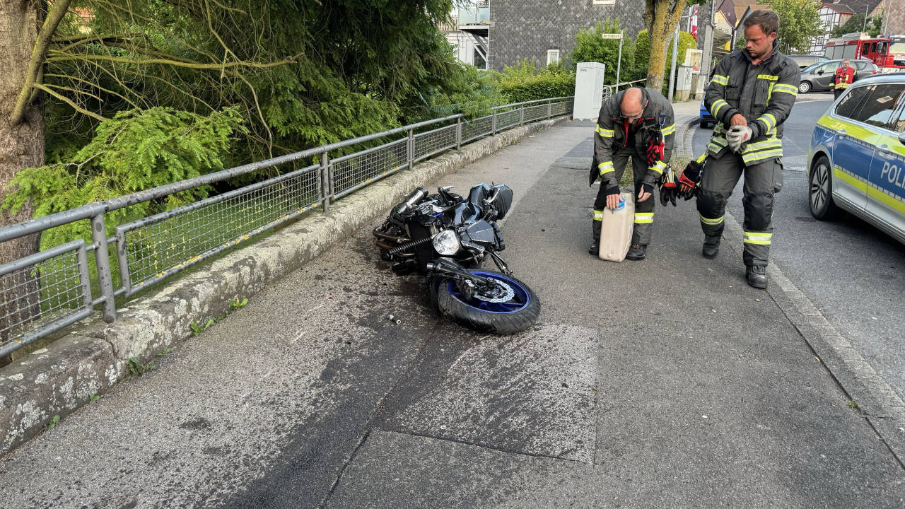 Motorradunfall im Stadtgebiet
