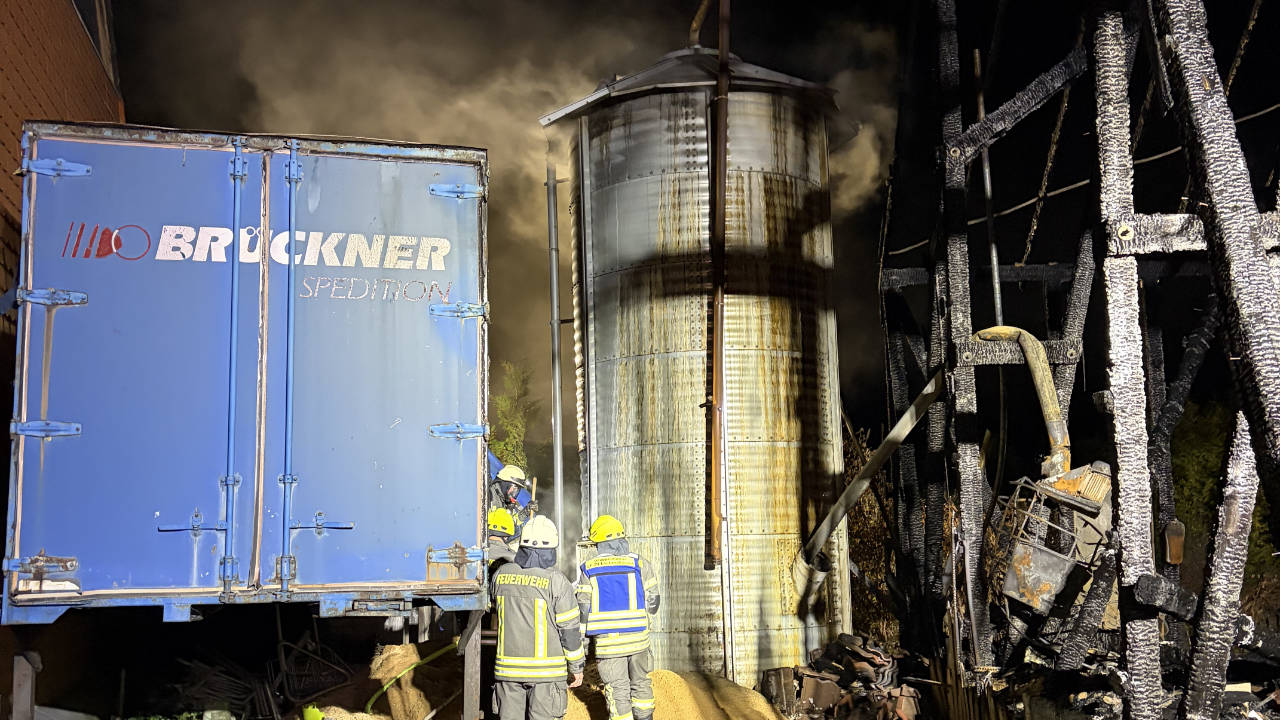 Pelletspeicher fängt erneut Feuer